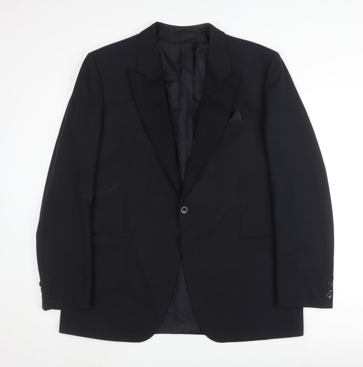 Diolen Men's Black Blazer UK 46 Single-Breasted Formal