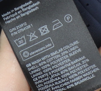 H&M Boys Blue Blazer, 8-9 Years, Notch Lapel, Cotton Blend