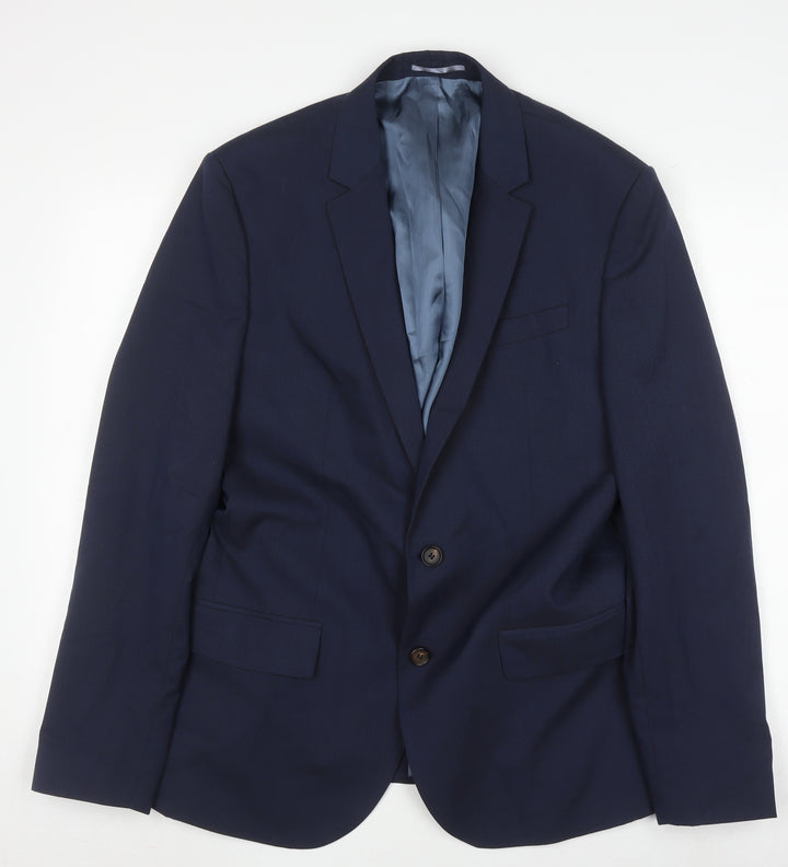 River Island Men's Blue Blazer 42 Regular