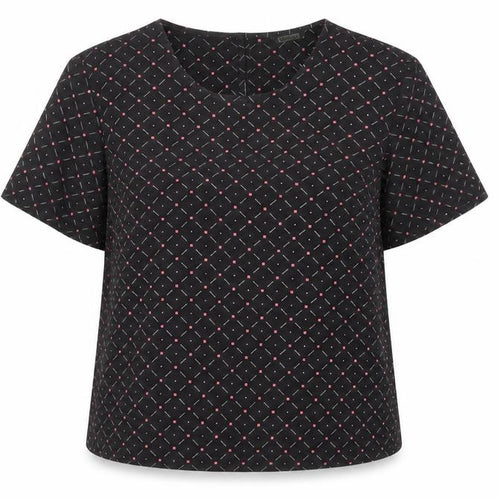 Debenhams Women's Black Geometric Blouse Size 14