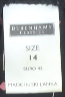 Debenhams Women's Black Geometric Blouse Size 14