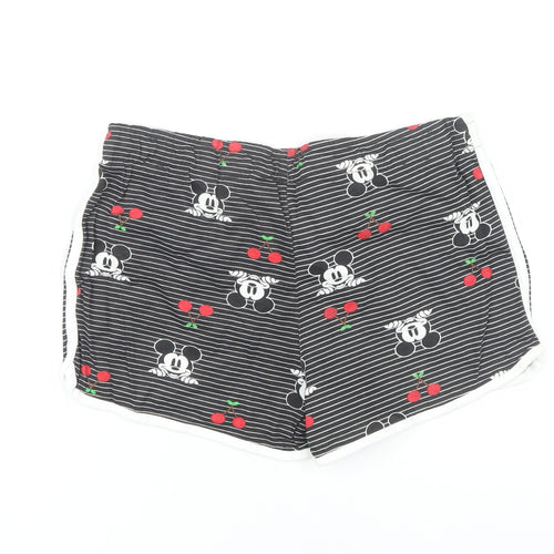Disney Women's Black Striped Shorts Size 10-12
