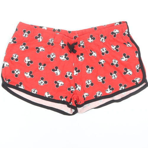 Disney Women’s Red Cartoon Shorts, Size S