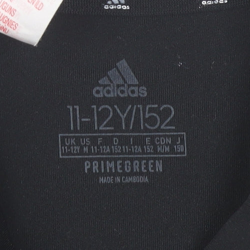 Adidas Boys Black T-Shirt 11-12 Years Gym & Training Pullover