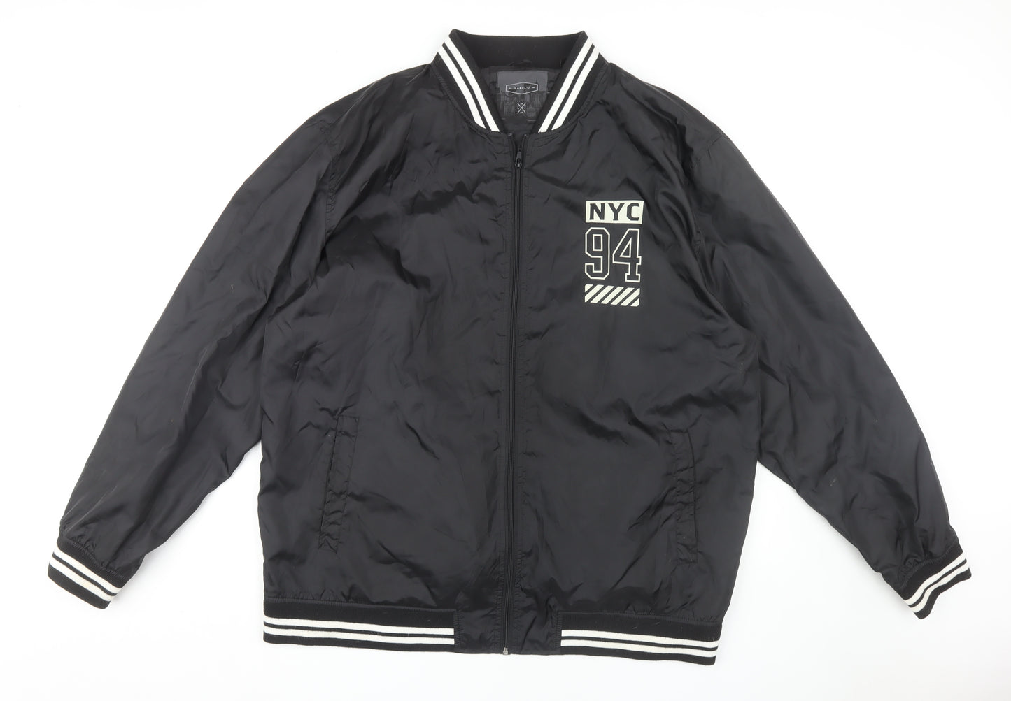 Label-J Men's Black 2XL Bomber Jacket
