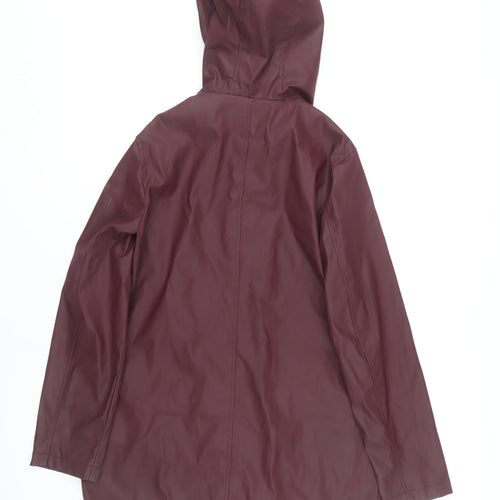 Dorothy Perkins Women's Red Hooded Rain Coat UK 12