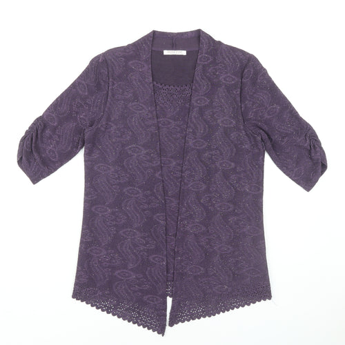 Anna Rose Women's Purple Tunic Blouse, Size S