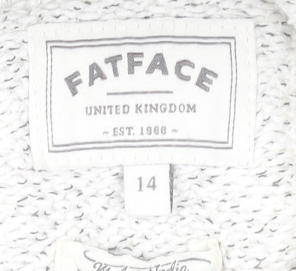 FatFace Women's Ivory Full Zip Hoodie Size 14