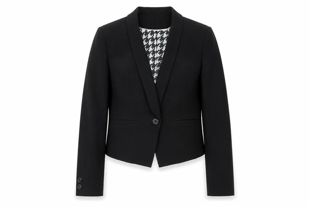 Front view of Marks & Spencer Women's Black Blazer UK, size 12
