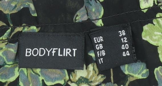 Bodyflirt Women's Multicoloured Floral Dress Size 10