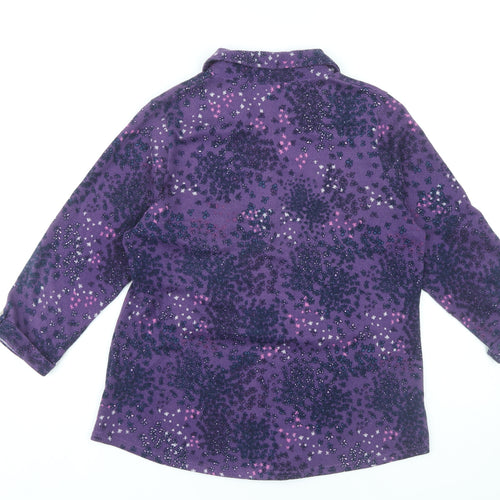 Isle Essentials Women's Purple Floral Blouse Size 12