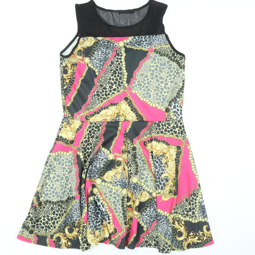 Quiz Women's Multicoloured A-Line Dress, Size 14