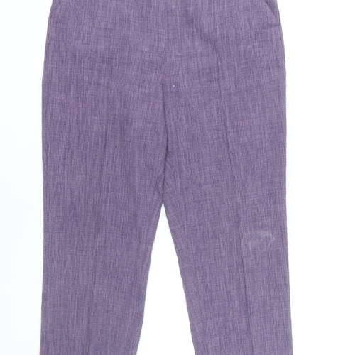 Honor Millburn Women's Purple Trousers Size 14 Polyester