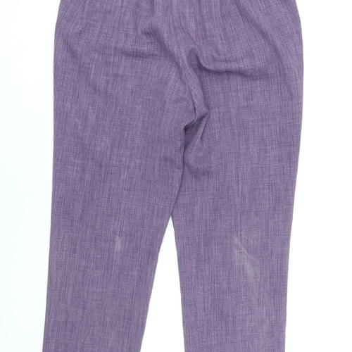 Honor Millburn Women's Purple Trousers Size 14 Polyester