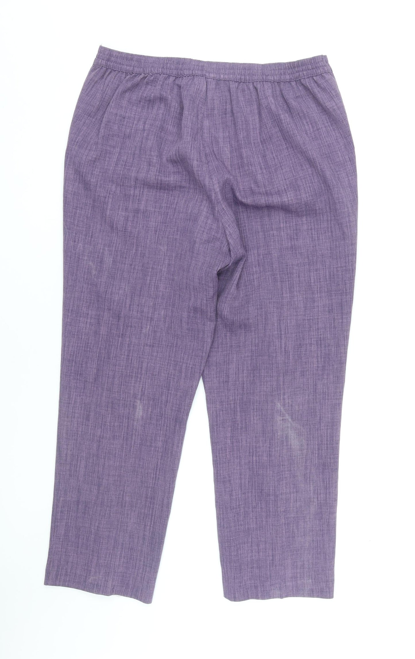 Honor Millburn Women's Purple Trousers Size 14 Polyester