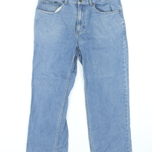 Vintage Jeans Men's Straight Blue Denim Size 38