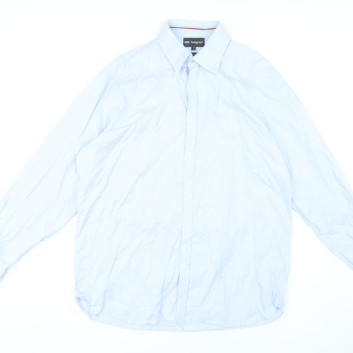 Marks and Spencer Men's Blue Cotton Dress Shirt, Size 43