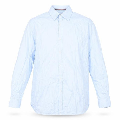 Marks and Spencer Men's Blue Cotton Dress Shirt, Size 43