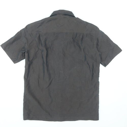 Marks and Spencer Men's Brown Short Sleeve Shirt, Size S