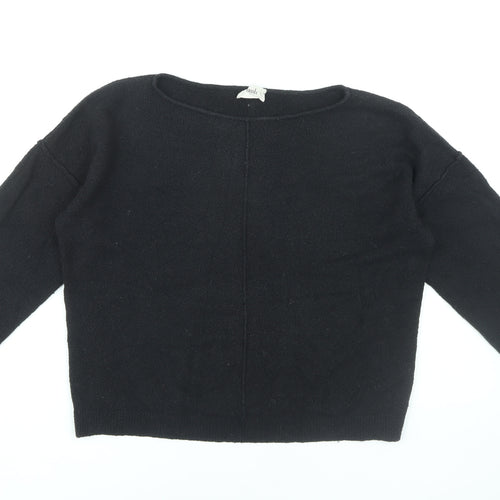 Hush Women's Black Boat Neck Jumper Size 2XS/XS