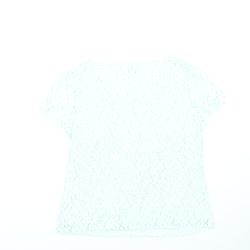 Monsoon Women's White Lace T-Shirt Size 14 Casual