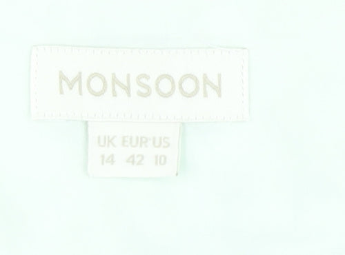Monsoon Women's White Lace T-Shirt Size 14 Casual