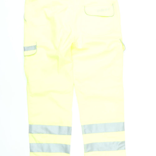 Pulsar Women's Yellow High-Viz Cargo Work Trousers Size 18