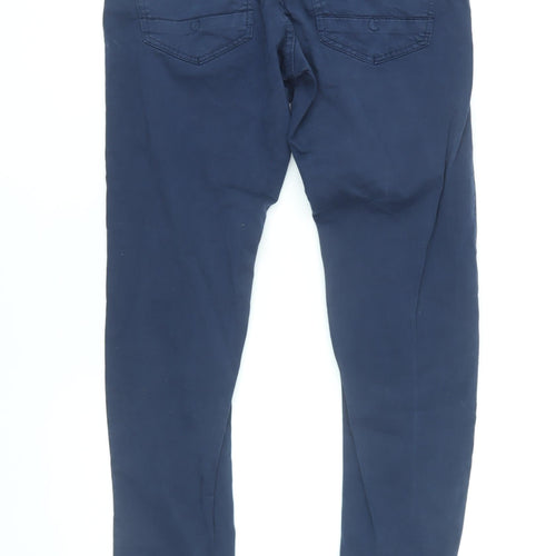 Zara Men's Blue Skinny Trousers - Size 30