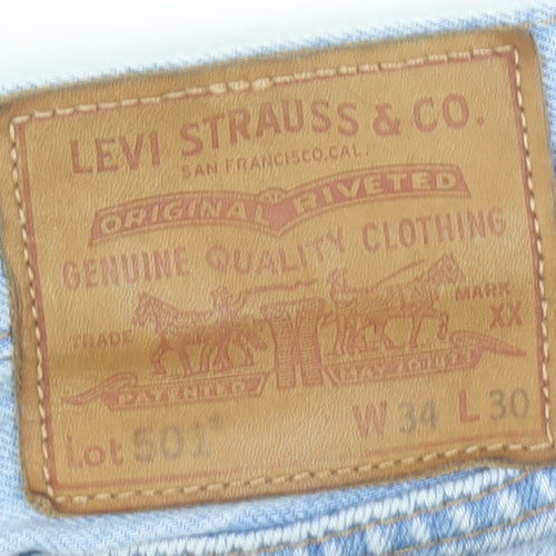 Levi's 501 Men's Blue Straight Jeans 34 x 30