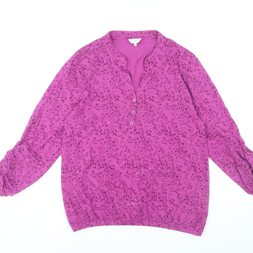 Cotton Traders Women's Floral Blouse, Pink, Size 12