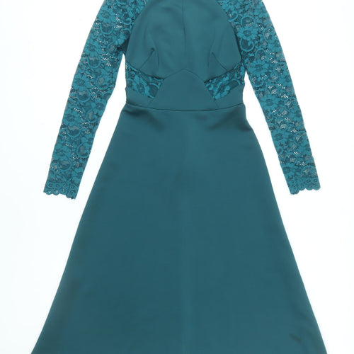 ASOS Women Green A-Line Dress Size 6