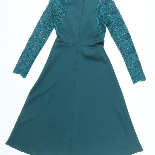 ASOS Women Green A-Line Dress Size 6