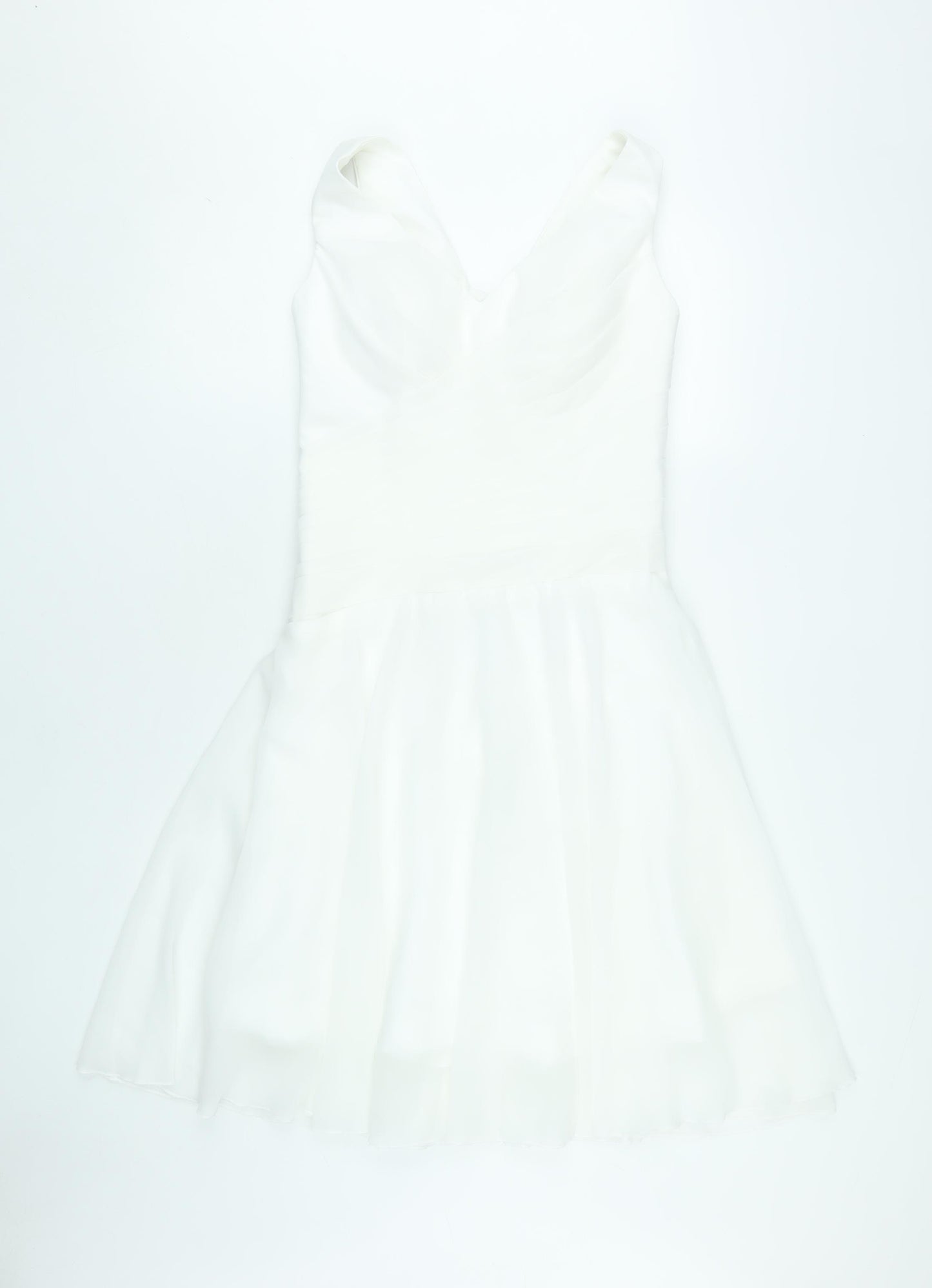 Grace Karin Women's White V-Neck Dress, Size 8