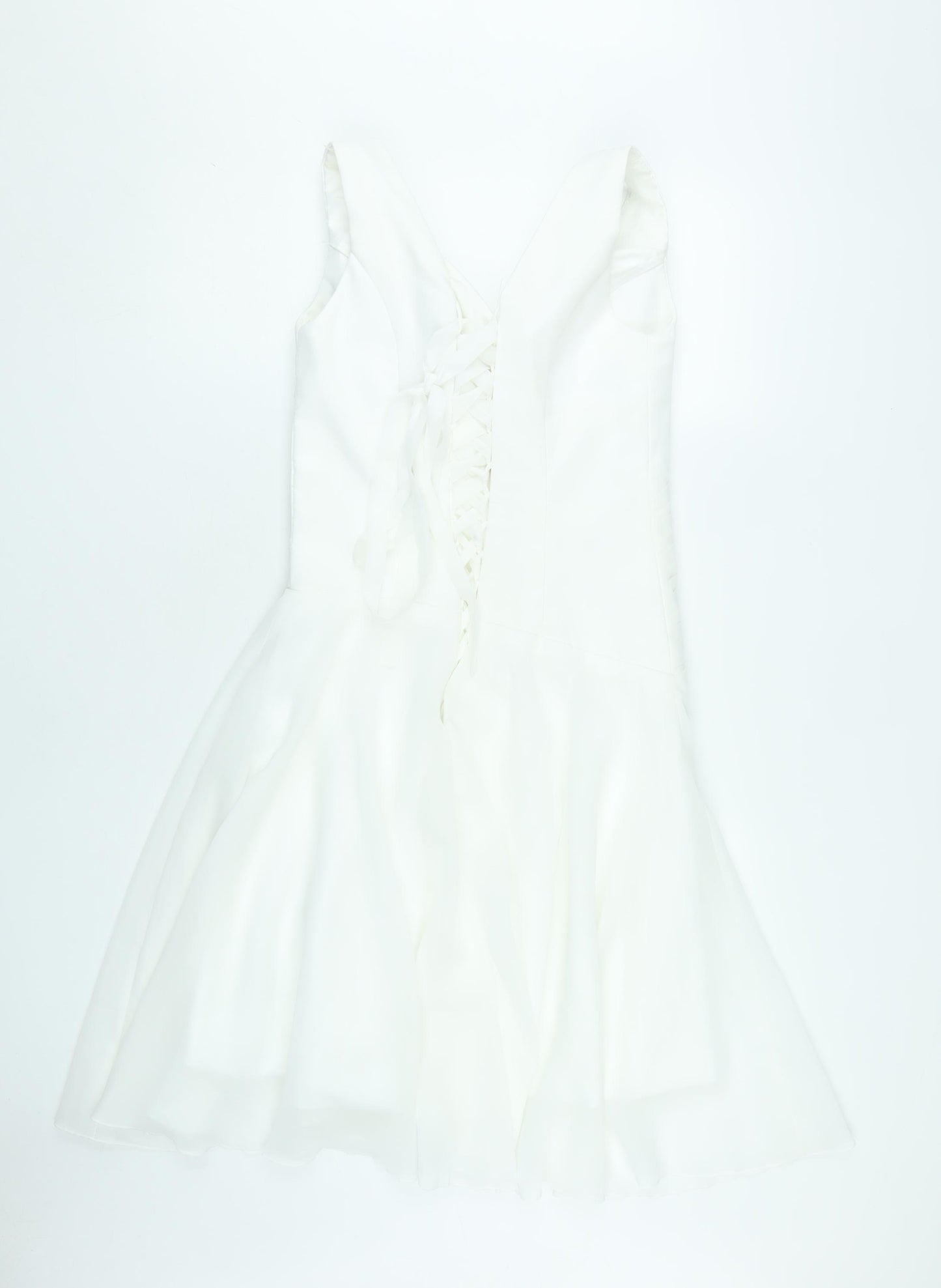Grace Karin Women's White V-Neck Dress, Size 8