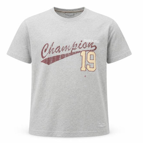 Champion Men's Grey Sports Graphic T-Shirt, Size L