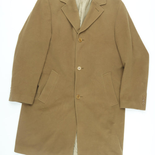 Marks and Spencer Men's Brown Wool Overcoat Medium