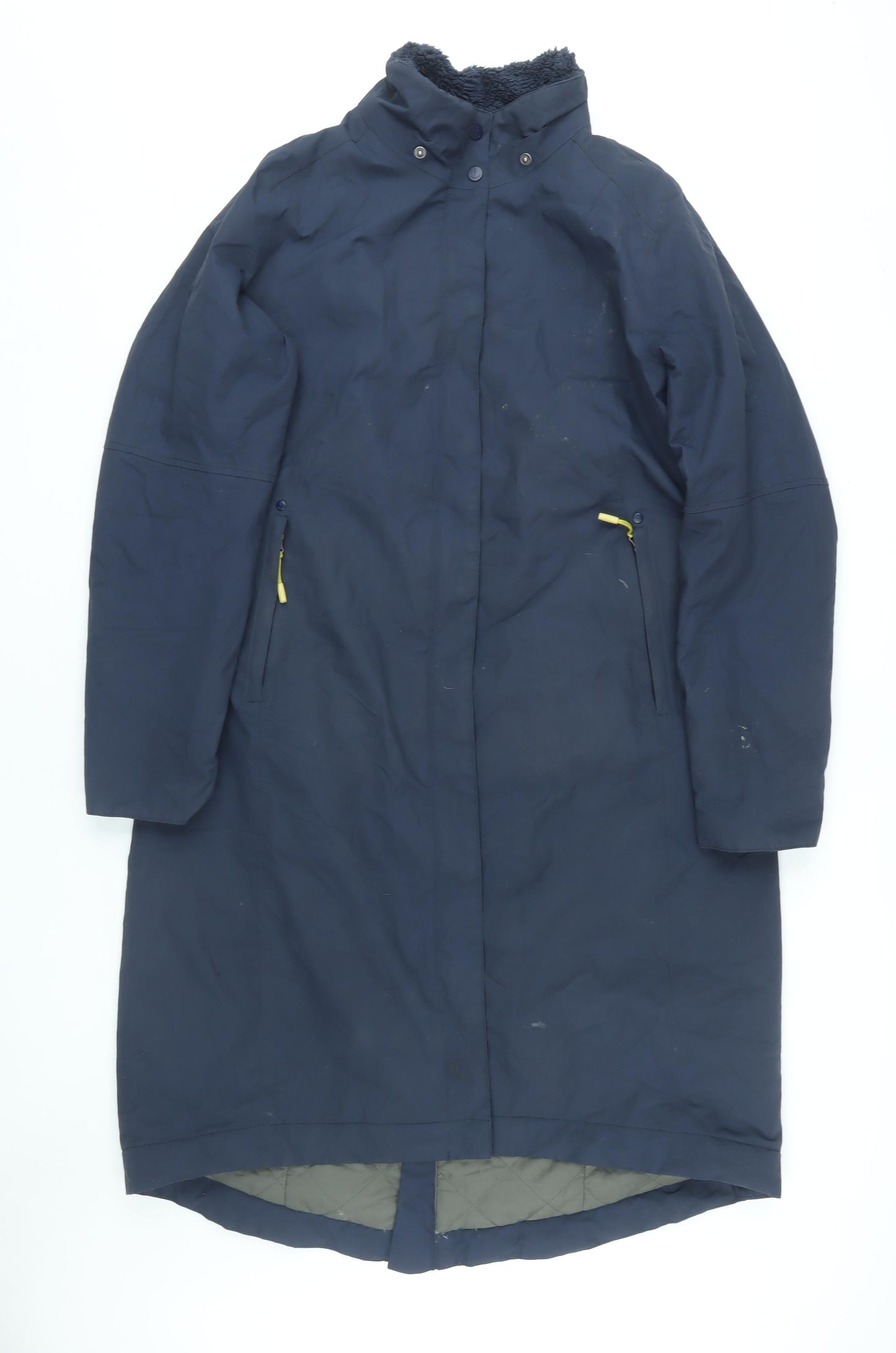 Seasalt Cornwall Women's Blue Long Rain Coat Size 16 Tall