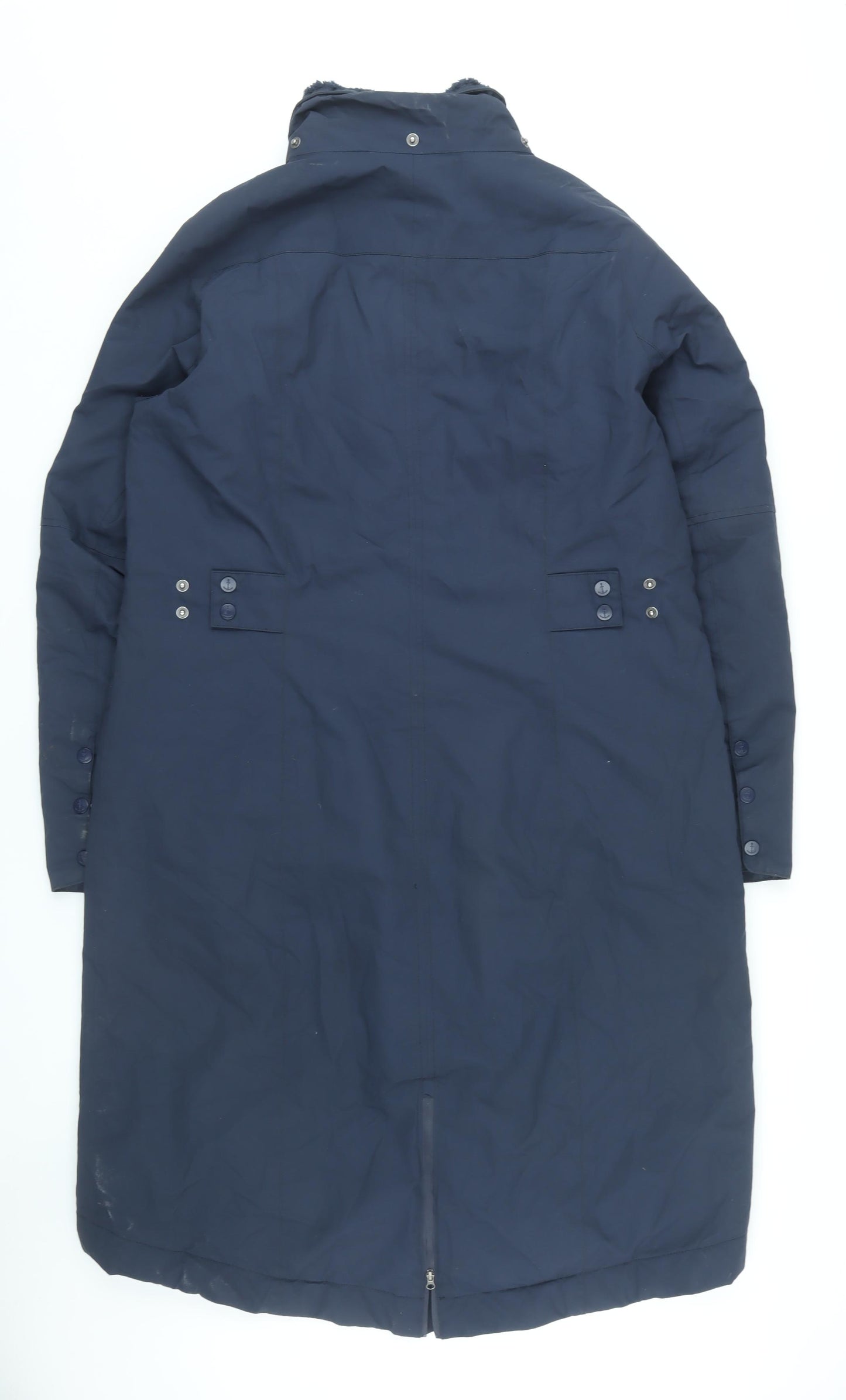 Seasalt Cornwall Women's Blue Long Rain Coat Size 16 Tall