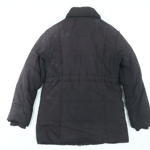 JoJo Maman Bébé Women's Black Mid-Length Coat Size 12