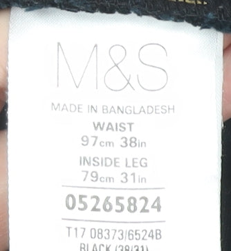 Marks and Spencer Men's Black Jeans, 38 Waist