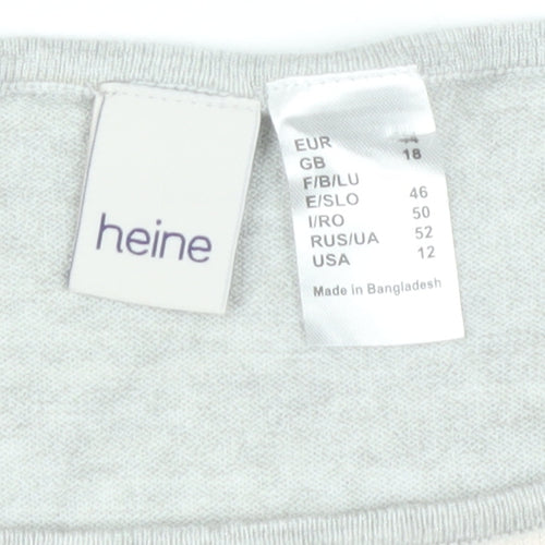 Heine Women's Colourblock Beaded Shift Dress Size 18