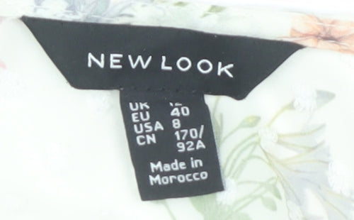 New Look Women Floral Blouse, Size 12, Multicoloured