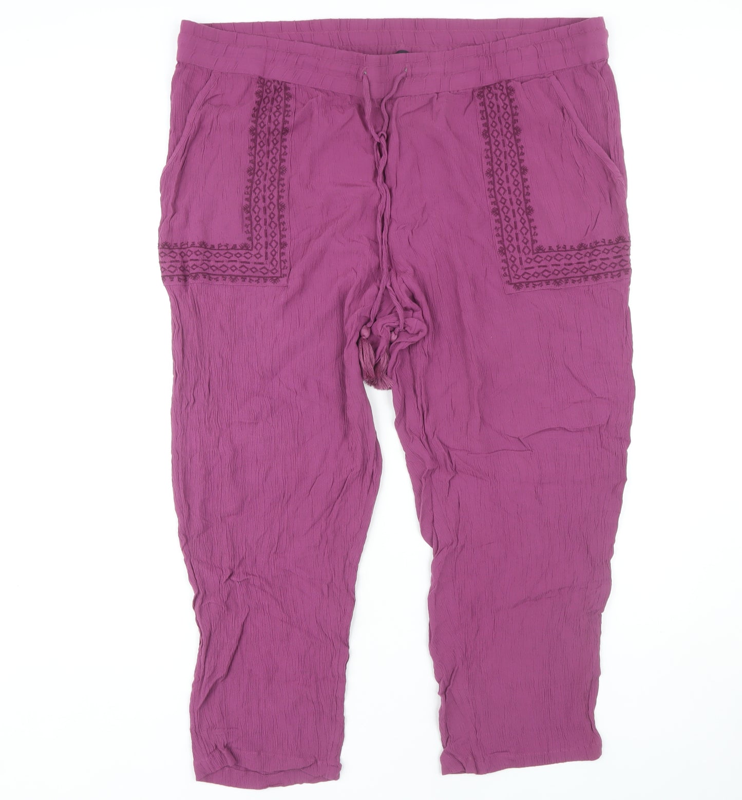 Marks and Spencer Women's Purple Trousers Size 22