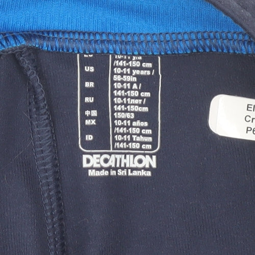 Decathlon Boys Blue Jogger Trousers, Size 10-11Y, Elastic Waist