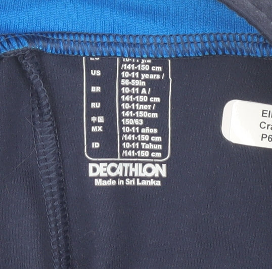 Decathlon Boys Blue Jogger Trousers, Size 10-11Y, Elastic Waist