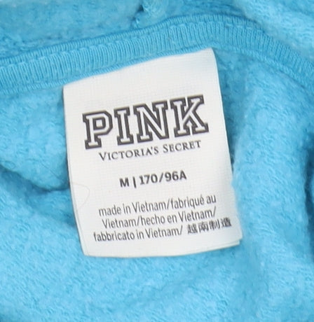 PINK Victoria's Secret Blue Hoodie Women M Full Zip Casual