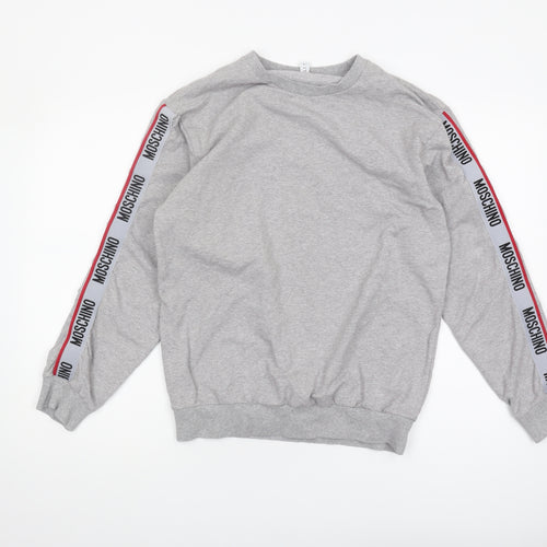 Moschino Grey Logo Sweatshirt Unisex S