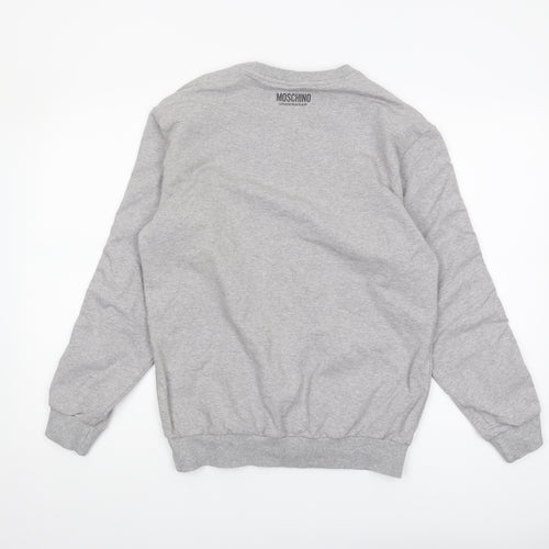 Moschino Grey Logo Sweatshirt Unisex S