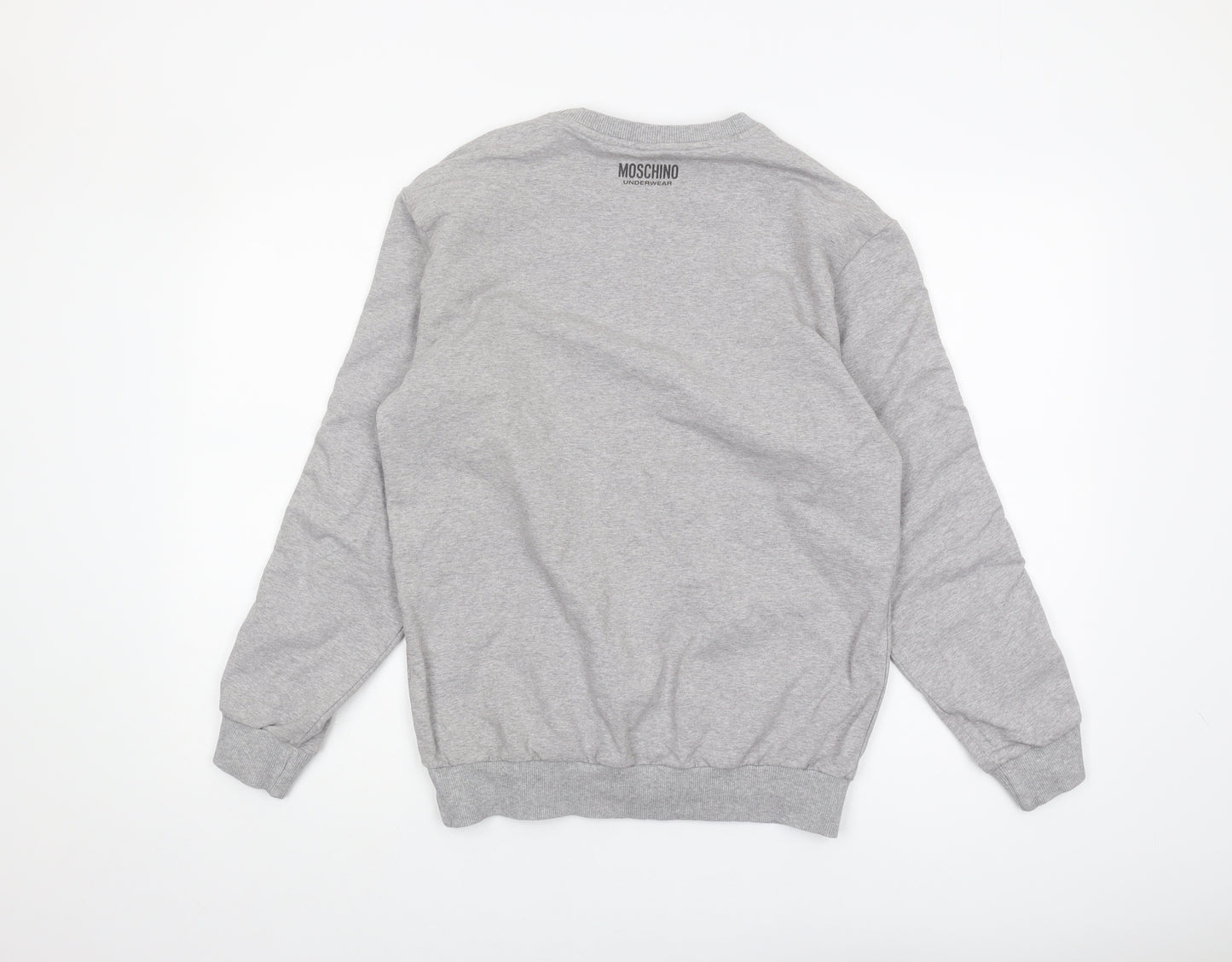 Moschino Grey Logo Sweatshirt Unisex S