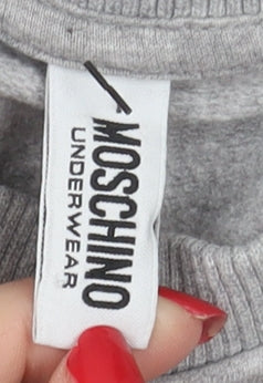 Moschino Grey Logo Sweatshirt Unisex S
